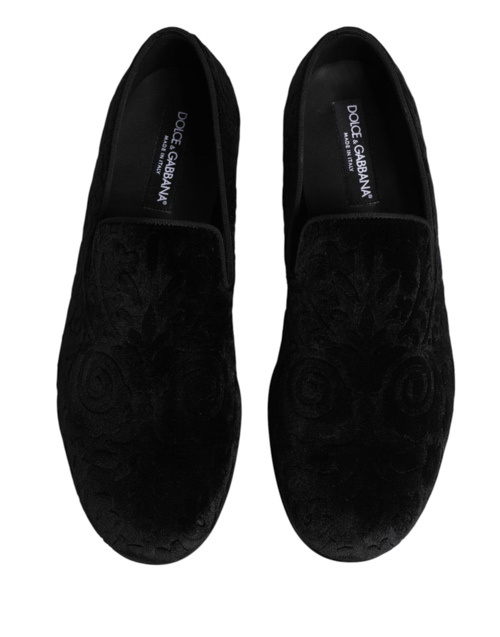 Black Velvet Slip On Loafers Formal Men Shoes