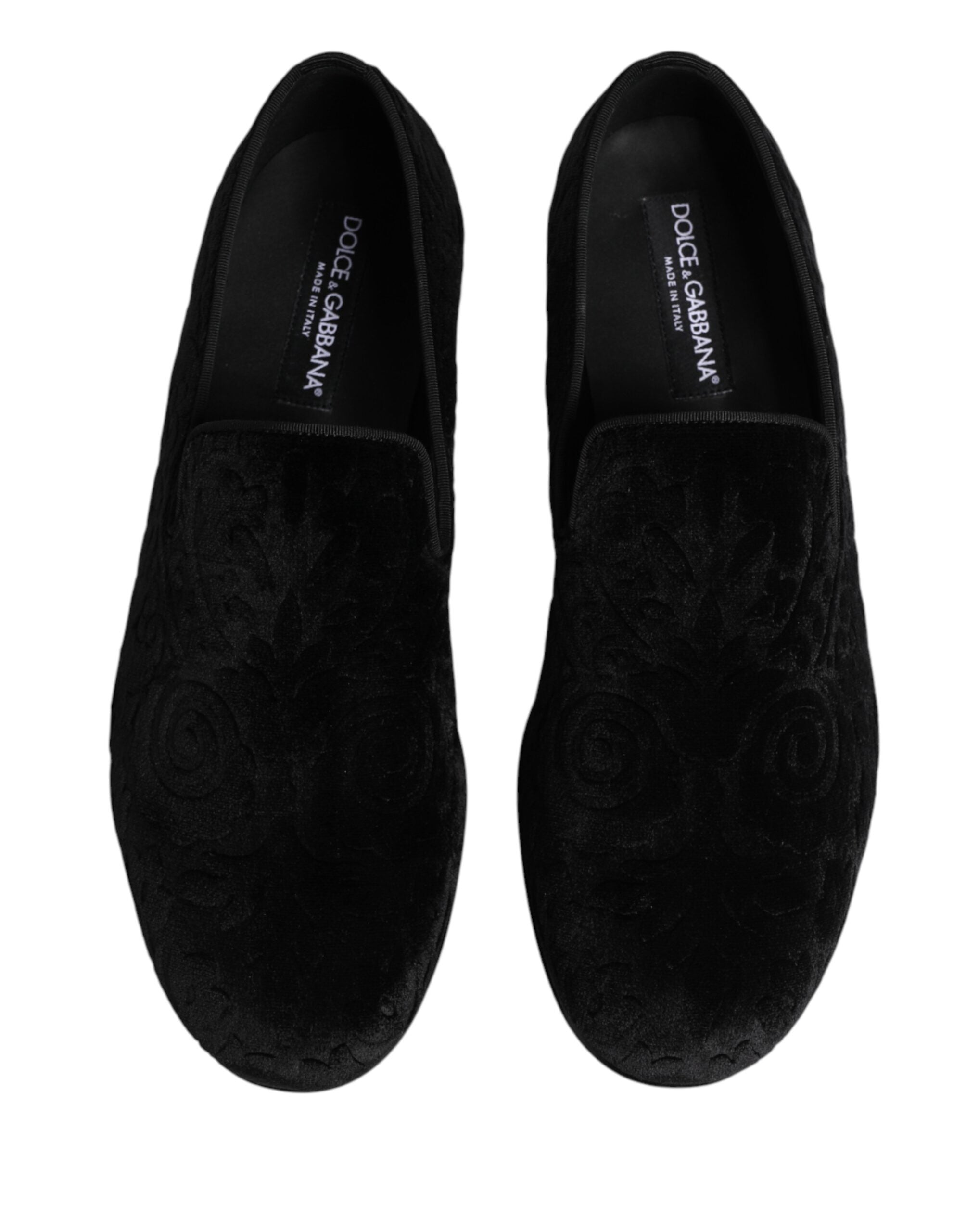 Black Velvet Slip On Loafers Formal Men Shoes
