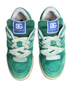 Green Suede New Roma Low Top Sneakers Shoes