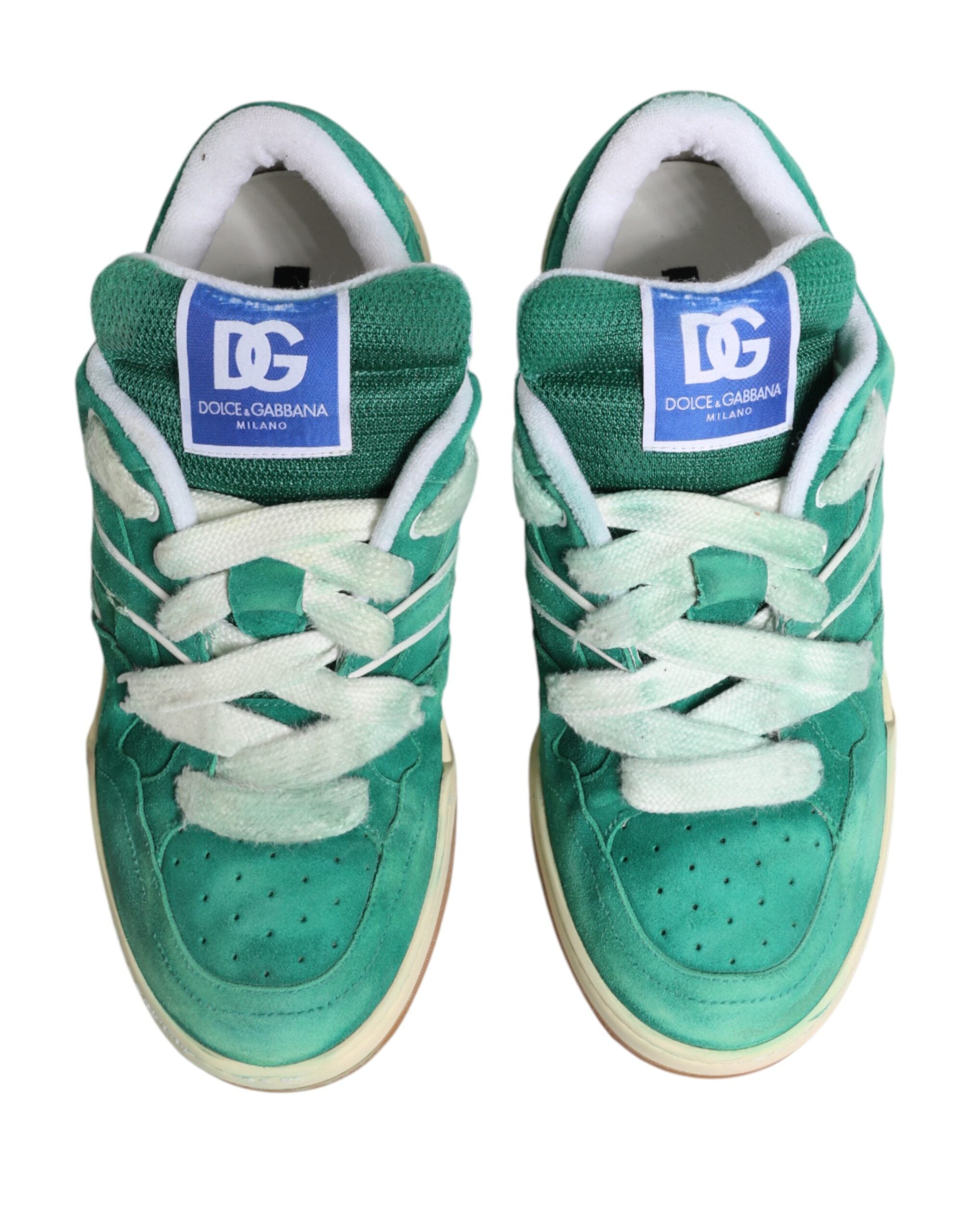 Green Suede New Roma Low Top Sneakers Shoes