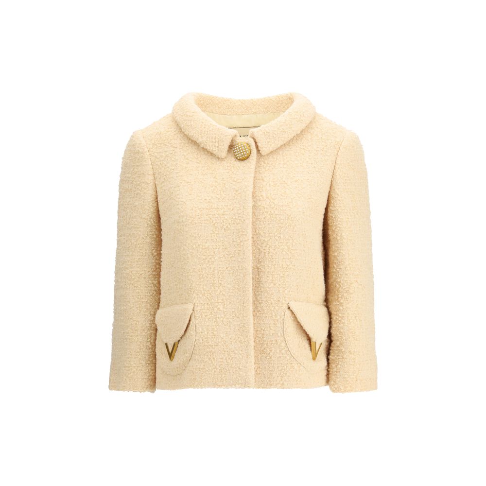 Beige Fleece Wool Coat