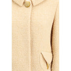 Beige Fleece Wool Coat