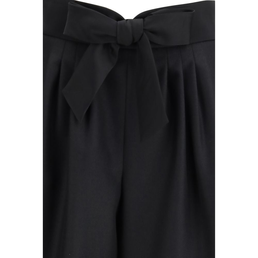 Black Wool Bermuda Shorts