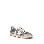 Gray Calf Leather Bos Taurus Low Top Sneakers