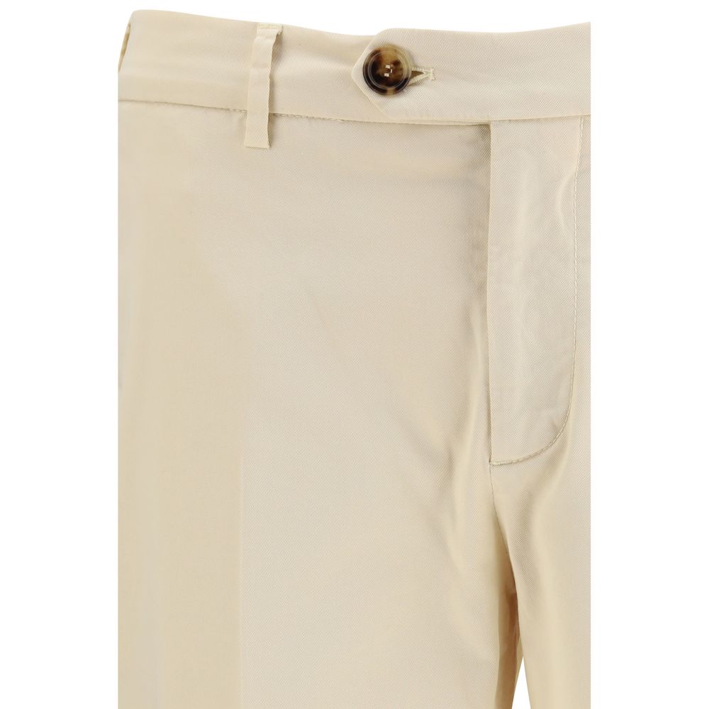 Beige Cotton Pants