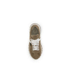 Beige Calf Leather Bos Taurus Platform Sneakers