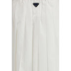 White Cotton Long Skirt