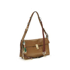 Beige Calf Leather Bos Taurus Shoulder Bag