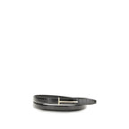 Black Leather Thin Belt