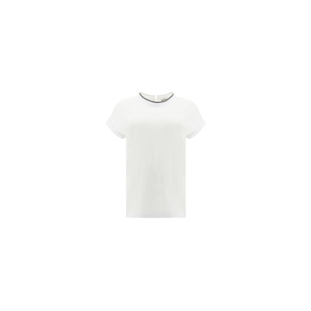White Elastane T-Shirt