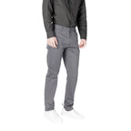 Blue Cotton Skinny Pants