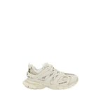 White Polyethylene Athletic Sneakers