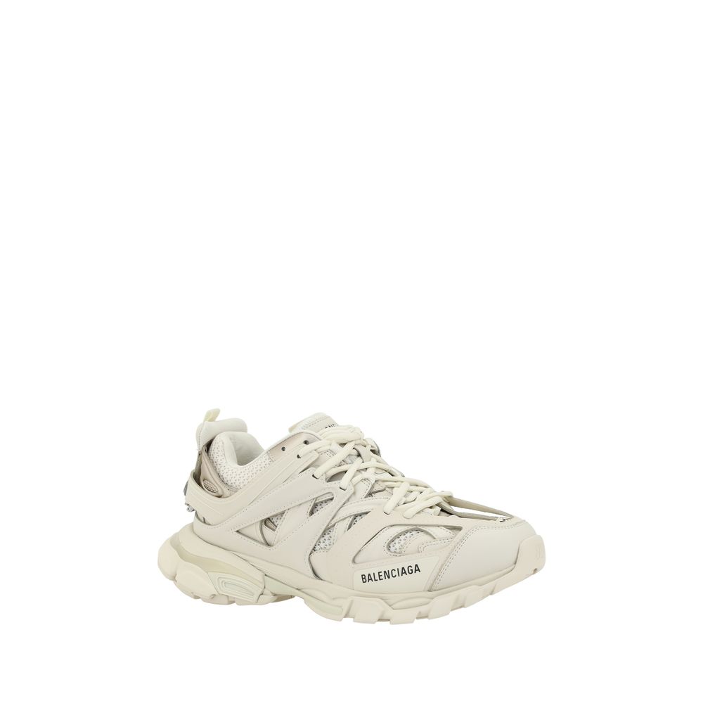 White Polyethylene Athletic Sneakers