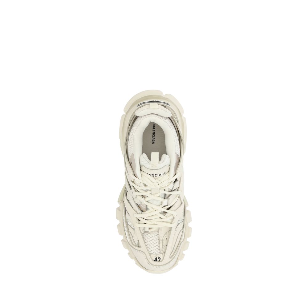 White Polyethylene Athletic Sneakers