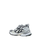 Gray Polyurethane Athletic Sneakers
