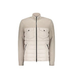 Beige Virgin Wool Full-Length Jacket