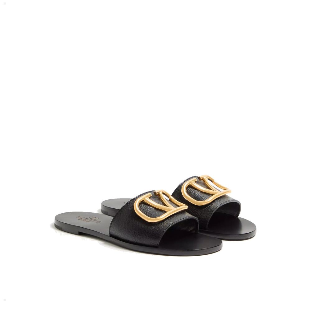 Black Calfskin Sandals