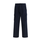 Blue Cotton Cargo Pants