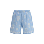 Blue Polyamide Shorts