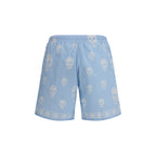 Blue Polyamide Shorts