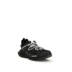 Black Polyethylene Athletic Sneakers