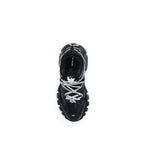 Black Polyethylene Athletic Sneakers