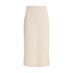Beige Modal Midi Skirt