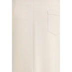 Beige Modal Midi Skirt