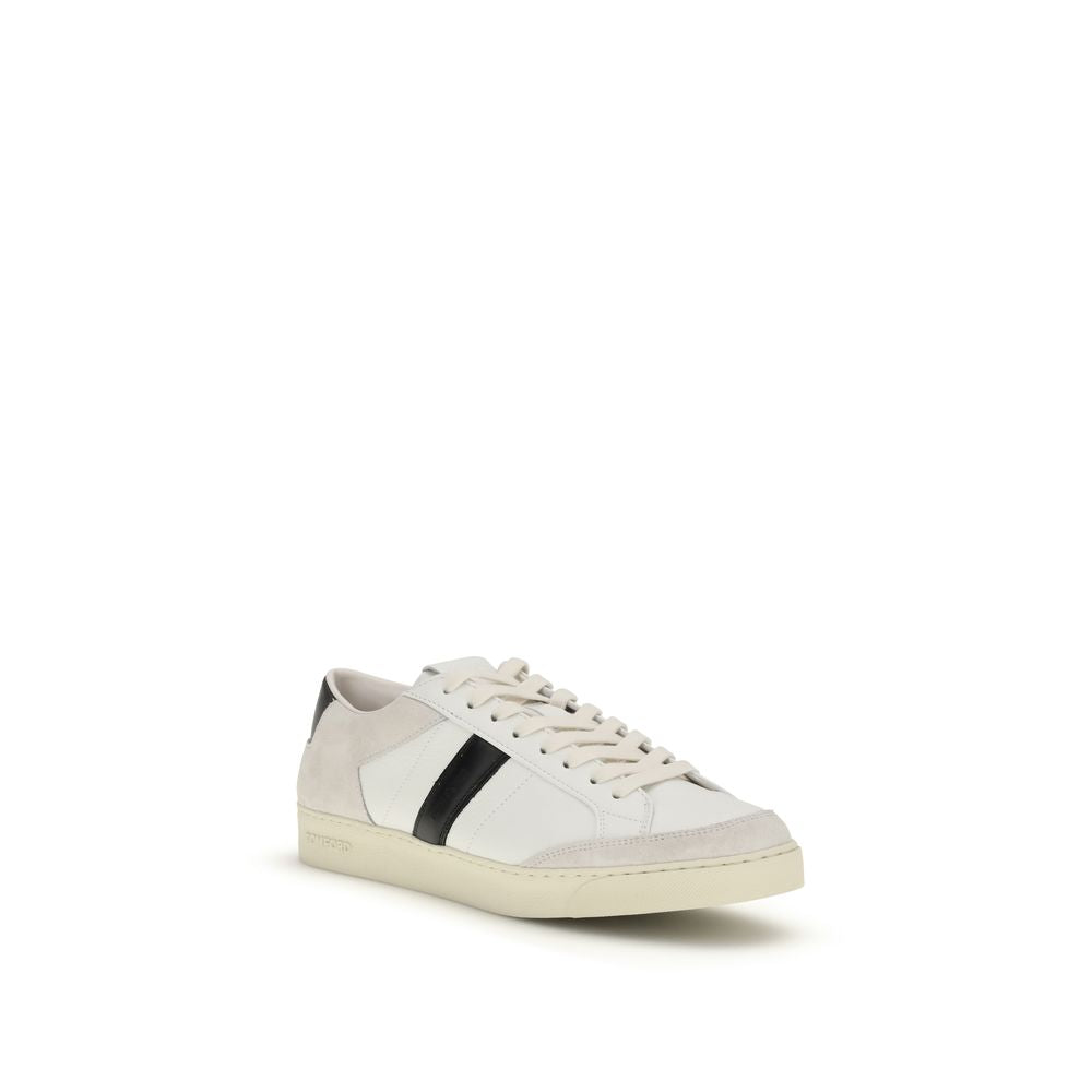 White Calf Leather Bos Taurus Sneakers