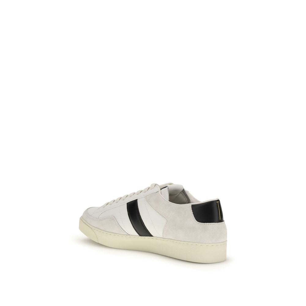 White Calf Leather Bos Taurus Sneakers