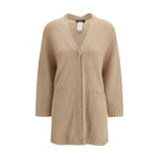 Beige Fleece Wool Cardigan