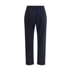 Blue Cotton Athletic Pants