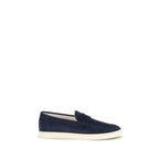 Blue Calf Leather Bos Taurus Slip-On Loafers