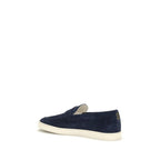 Blue Calf Leather Bos Taurus Slip-On Loafers