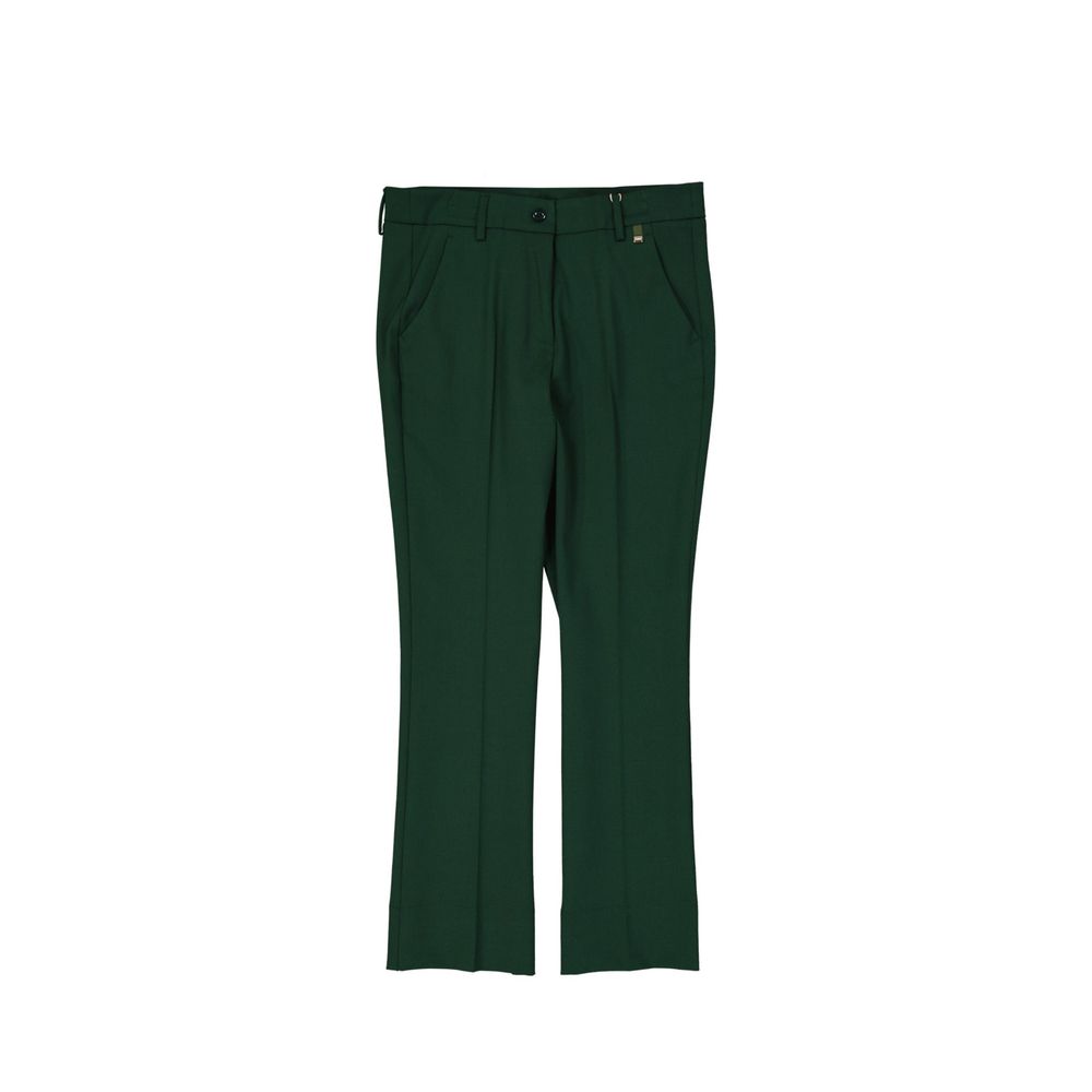 Bicolor Elastane Cropped Pants