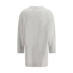 Gray Fleece Wool Cardigan