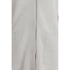 Gray Fleece Wool Cardigan