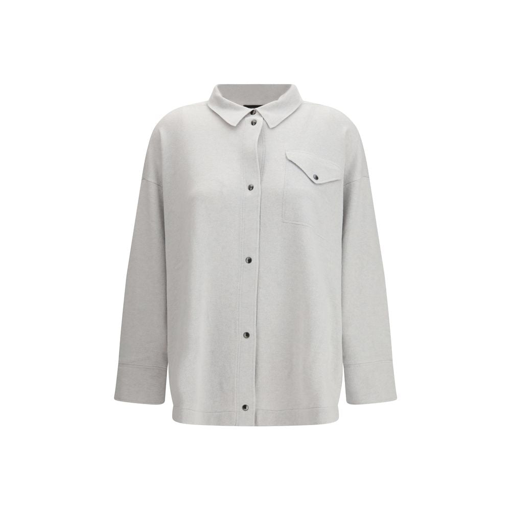 Gray Fleece Wool Shirt