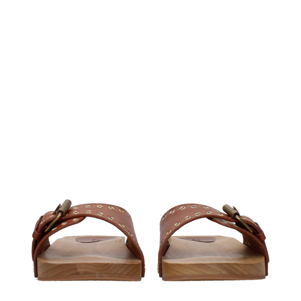 Brown Leather Slippers