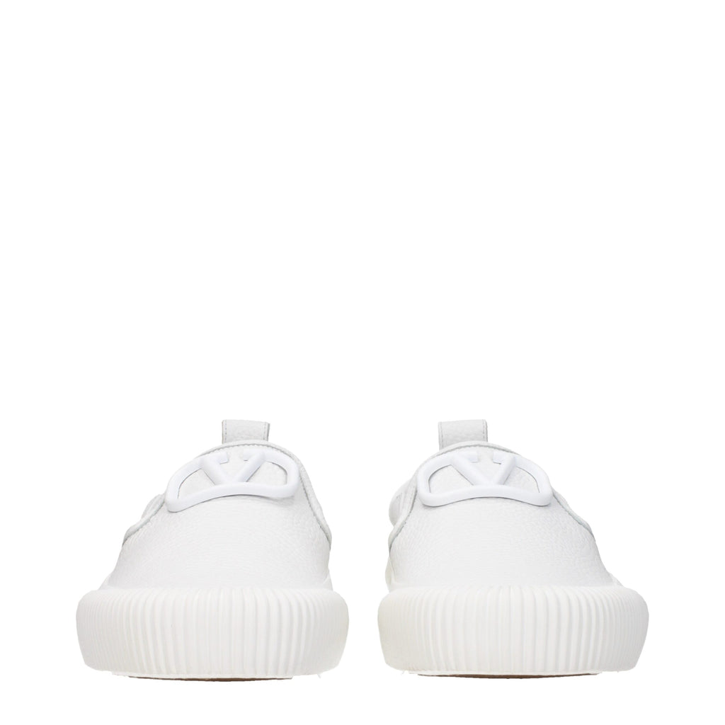 Blue Leather Slip-On Loafers