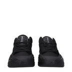 Black Fabric Low Top Sneakers