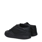 Black Fabric Low Top Sneakers