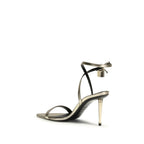 Gold Calf Leather Bos Taurus Stiletto Heel Sandals