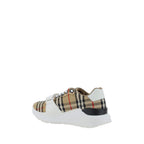 Beige Synthetic Low Top Sneakers