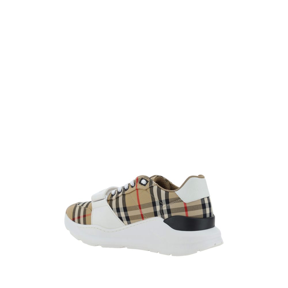 Beige Synthetic Low Top Sneakers