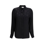 Black Viscose Pattern Shirt