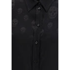 Black Viscose Pattern Shirt