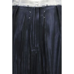 Blue Acetate Midi Skirt