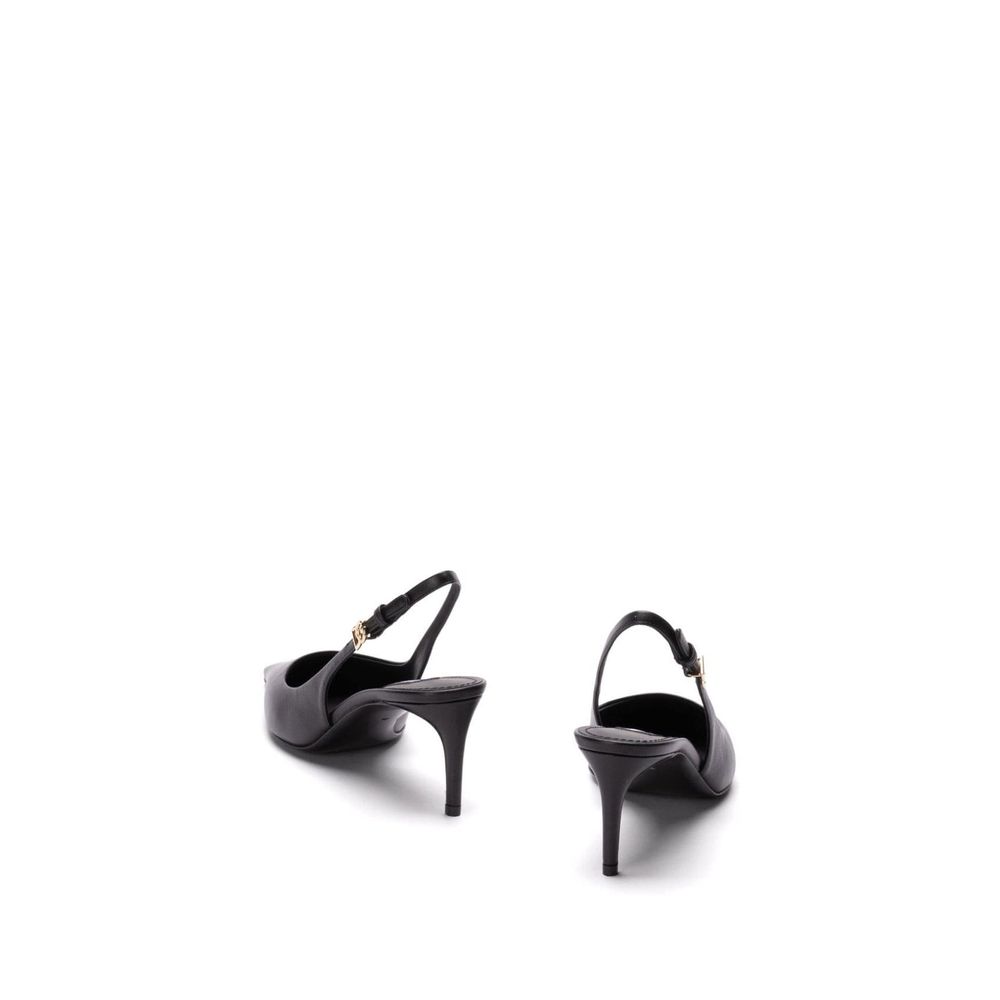 Black Calfskin High Heel Pumps