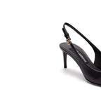 Black Calfskin High Heel Pumps